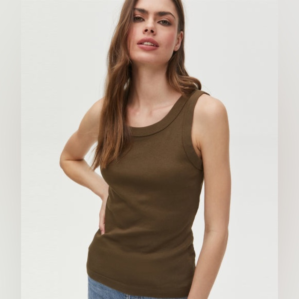 Olive Green Michael Stars Tank Top
